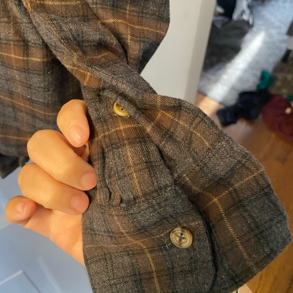 Nili Lotan XL Men’s Plaid Button Up Light Flannel Shirt NWOT - Picture 2 of 5